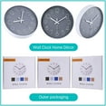 thumbnail image 5 of Oumers 12” Quartz Modern Silent Non-Ticking Gray Round Wall Clock with 3D White Numbers, 5 of 6
