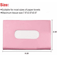 thumbnail image 5 of 2 Pack Car Visor Tissue Holder, Leather Napkin Cover, Paper Tissue Dispenser for Visor & Backseat, Vehicle（Pink）, 5 of 7