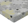 thumbnail image 2 of Ambesonne Grey Fitted Sheet, Style Yellow Flower, Full Size, Pale Grey White, 2 of 3