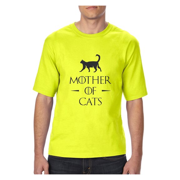 "Mens and Big Mens Mother Of Cats T-Shirt, up to size 3XLT"