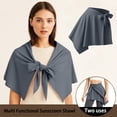 thumbnail image 6 of Women's Two Way Convertible Yoga Skirt, Wrap Around Waist Skirt or Neck Poncho, Lightweight Sports Cover Up Skirt for Beach, Yoga and Daily Sun Protection Dark Gray A, 6 of 7