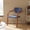 BROWN, BLUE, variant on Modern Bauhaus Fabric Accent Chair With Beech Wood & Iron Frame