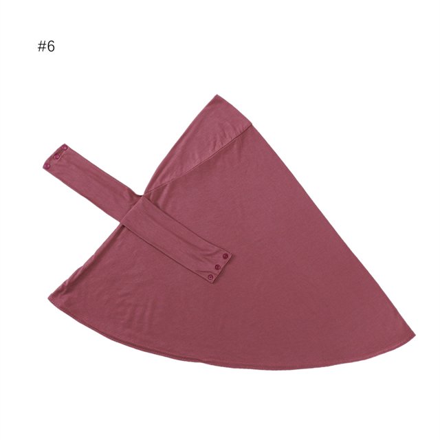 Snap Hijab For Women Adjustable High Elasticity Muslim Turban Ethnic Style Headscarf Solid Color Bandana