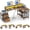 Vintage, variant on GTPLAYER L Shape Office Desk with File Drawers&Power Outlet, 69.3 Inch Reversible 2 Person Desk,Corner L Shape or Long Desk Set up,Monitor Stand &Storage Shelves, LED Lights &CPU Stand
