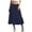 Navy, variant on Bovxnpu Women's Boho Midi Skirt A-Line Flowy Skirts Summer Casual High Waisted Drawstring Ruffle Midi Skirts