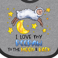 thumbnail image 4 of Inktastic I Love My Peepaw to the Moon and Back Cute Sheep Boys or Girls Baby Bib, 4 of 4