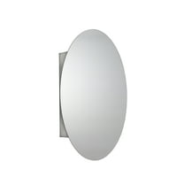 Croydex Davenport Aluminium Oval  Medicine Cabinet with Mirror in Silver (21X31in)