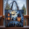 thumbnail image 4 of Halloween Quilted Tote Bag,Reusable Shopping Tote Large Capacity Trick or Treat Bag Fall Gift for Women Daily Commute Travel Shoulder Strap Handbag, 4 of 6