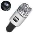thumbnail image 1 of Ionizador purificador de aire para automóvil - Ambientador para automóvil antimicrobiano iónico enchufable de 12 V con cargador USB dual - Olor a humo, olores de mascotas y alimentos, alérgenos, virus-dontodent Kuyhfg Sin marca, 1 of 4