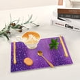 thumbnail image 6 of Iauyy Modern Square Bathroom Tray with Handles - Acrylic & Aluminum Alloy Vanity Countertop Organizer ，Purple Droplet, 6 of 7