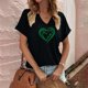 thumbnail image 5 of Tops Cortos para las Mujeres San Pablo's Día Impreso Cuello en V Envuelto Casual Top, Ligero para Todas las Estaciones Hogar Y Uso Diario, 5 of 8