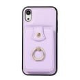 thumbnail image 7 of Wallet Case for iPhone XS/X, Kickstand Ring Holder Premium PU Leather Case with Crossbody Strap,Card Holder Slot Money Pocket 360°Rotation Metal Ring Grip Kickstand Cover,Purple, 7 of 7