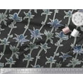 thumbnail image 3 of Soimoi Black Cotton Duck Fabric Artistic Floral Print Fabric by Yard 42 Inch Wide, 3 of 3