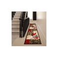 thumbnail image 2 of Gloria- Kitchen Rug Non-Skid Runner Kitchen Mats for Floor Non-Slip Hallway Runners with Rubber Backing Entryway Hallway Floor Mat Low Profile Door Mat (20" x 57") Red Brown Floral Design, 2 of 5
