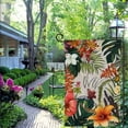thumbnail image 4 of PHYHOO  Summer Tropical Floral Garden Flag Double Sided for Outside Small Burlap Seasonal Yard Decoration White, 4 of 6
