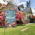 thumbnail image 7 of Welcome Spring Summer Garden Flag 12x18 Inch Double Sided Floral Butterfly Garden Decor，Outdoor Yard House Flags，Flowers Tulips Butterflies Decoration, 7 of 7
