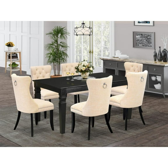 East West Furniture 7 Piece Dining Table Set