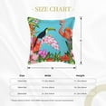 thumbnail image 4 of Bingfone Decorative Pillow Covers 20"X20" Tropical Jungle Flamingo Couch Pillow Cases Modern Farmhouse Covers For Couch Sofa Bed, 4 of 9