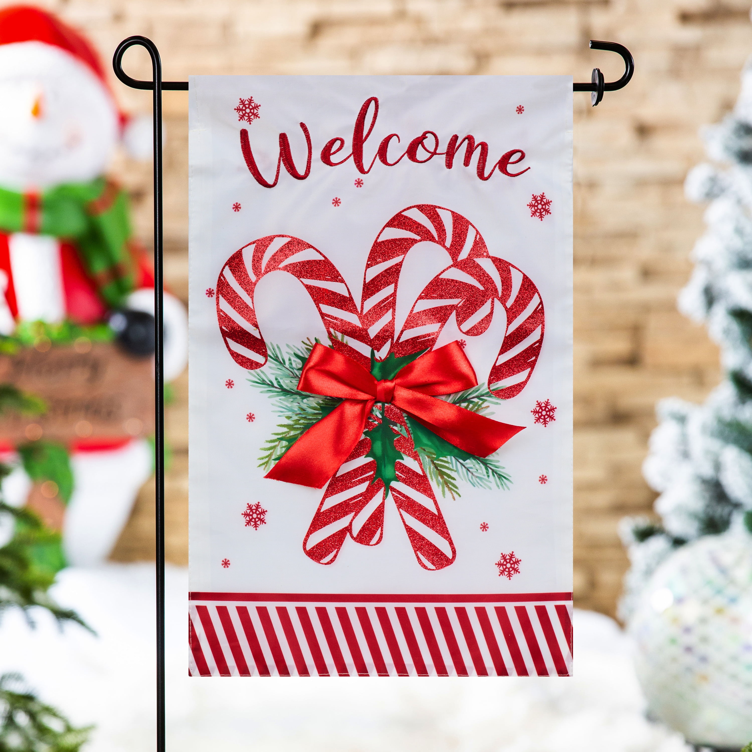 Candy Cane Yard Flag 11.5in x 18in