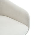 thumbnail image 4 of Horatia Mid-Century Modern 26.5'' Counter Height Bar Stools, Upholstered Barstools with Metal Legs, Beige+Brown, Set of 2, 4 of 9