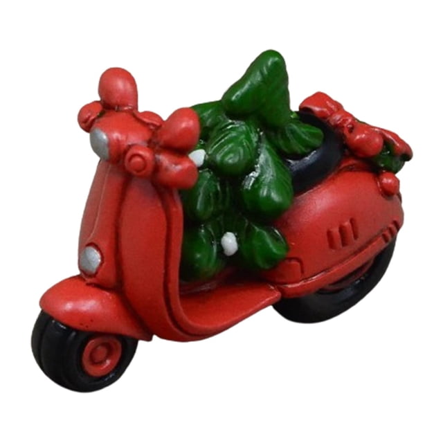 Motocicleta Navideña Hugo Decoración de Resina 5,5 x 3 x 4 cm