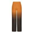 thumbnail image 3 of HOOMEUMY Men's Gradient Color Summer Beach Long Straight Pants with Pockets Drawstring Casual Loose Fit Trousers Orange M, 3 of 4