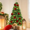 thumbnail image 6 of 6-Piece Wool Covered Foam Ball Ornaments for Christmas Tree Hanging and Home Holiday Decor, 6 of 6