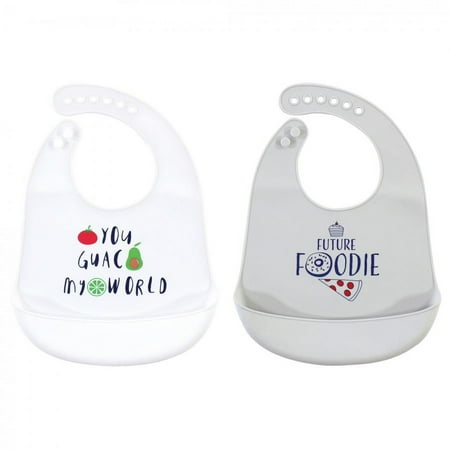 UPC: 0660168560619 | Hudson Baby Infant Silicone Bibs 2pk  You Guac My World  One Size