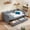 Navy, variant on Harper & Bright Designs Queen Size Gingham Daybed with Storage Drawers, Linen Sofa Bed Frame with USB Port for Living Room and Bedroom, Navy