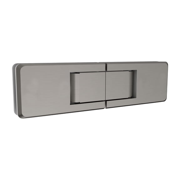 Brixwell H-C180GTG-BN Crown Series Glass To Glass Hinge 180 Degree Brushed Nickel