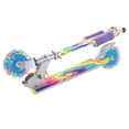 thumbnail image 2 of Patinete plegable Ozbozz Tie Dye - Ruedas iluminadas - Edades de 5 años en adelante. Altura del manillar ajustable: 28,5" - 32,5", 2 of 5