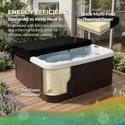 Lifesmart Coronado (LS600DX) Hot Tub - 7 Person, 65-Jet, 220v, Arctic White/ Espresso Brown