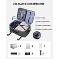 thumbnail image 3 of WANDF Travel Backpack With 16 Pockets,Airline Approved Carry on Luggage,Waterproof Personal Item Bag Fit 15.6" Laptop, Lightweight Casual Daypack for Weekender Business Hiking(Green Bag), 3 of 10