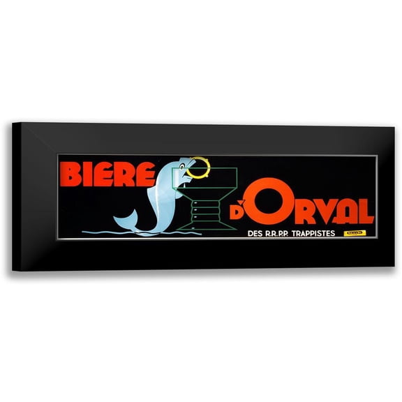 Vintage Apple Collection 14x7 Black Modern Framed Museum Art Print Titled - Beer_Orval