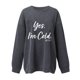 thumbnail image 5 of ICHUANYI Clearance Women's Fashion Sweatshirts Long Sleeved English Printed Pullover Fall Crewneck Sweatshirt(Gray, M) ICHUANYI WER2023081514245, 5 of 6