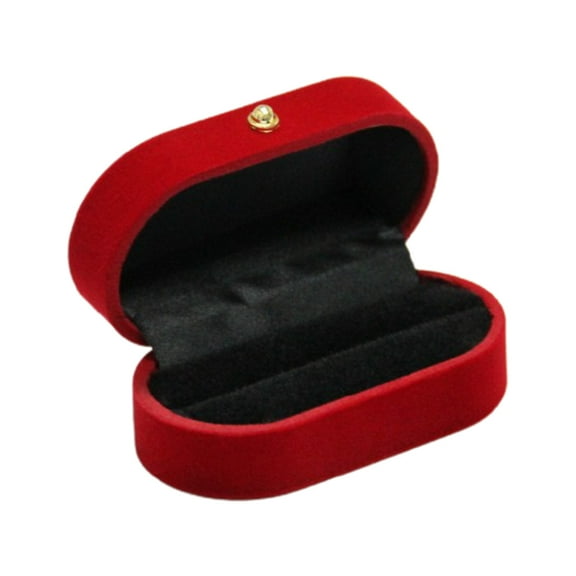 UNTERING Ring Box Portable Double Box Jewelry Box Proposal Engagement Bands Display Holder Wedding Storage for Case