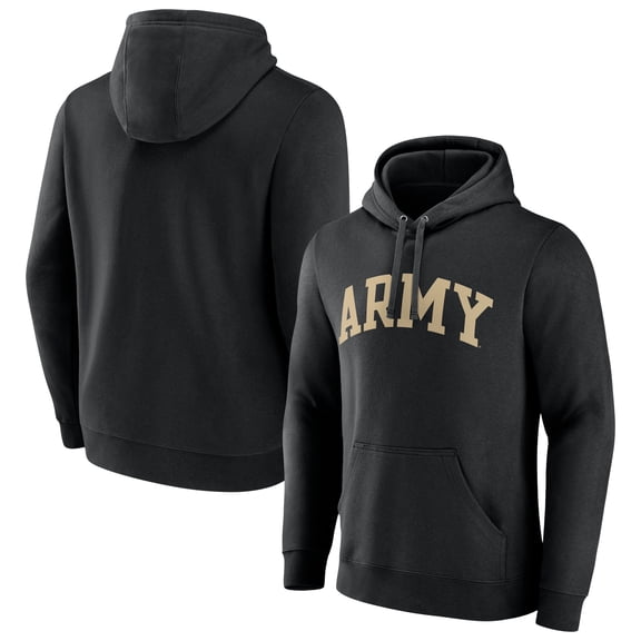 Men's Black Army Black Knights Basic Arch Team Pullover Hoodie