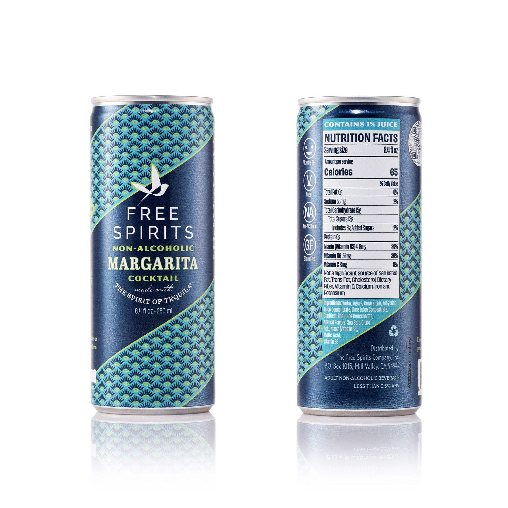 Free Spirits Non-Alcoholic Margarita | Award-Winning Mocktail 12 Pack