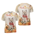 thumbnail image 3 of Happy Thanksgiving Cairn Terrier with Turkey Pumpkins Autumn Vibes All Over Print 3D Shirt Unisex Merch Cairns Dog Lover - 12018, 3 of 6