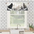 thumbnail image 3 of Wolf Valance Rod Pocket Window Curtain for Kitchen Winter Misty Forest Wildlife Safari Animal Hunting Theme Thermal Insulated Room Darkening Curtain for Dinning Room 54 by 18 in, 1 Panel, 3 of 6
