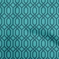 thumbnail image 1 of oneOone Velvet Turquoise Blue Fabric Geometrical Craft Projects Decor Fabric Printed By The Yard 58 Inch Wide, 1 of 4