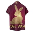 thumbnail image 5 of Blusa y camisa de manga corta con cuello vuelto para hombre, blusa informal de moda con cuello vuelto, blusa estampada de manga corta con botones, blusa de poliéster para hombre, 5 of 5