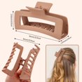 thumbnail image 3 of TELETIES - Clip redondo plano mediano - Agarre fuerte Dientes flexibles Cómodo diseño curvo - Ideal para cabello medio-grueso - Para todas las texturas de cabello - Beige almendra, 3 of 5