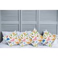 thumbnail image 6 of Ambesonne Animal Throw Pillow Cover 4 Pack, Cartoon Giraffe Zebra Turtle, 16", Multicolor, 6 of 6