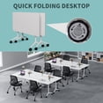 thumbnail image 3 of Folding Conference Table with Wheels, Heavy Duty Mobile Training Table, Foldable Desk for Office Meeting Room, 3 of 7