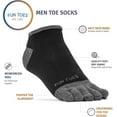 thumbnail image 3 of FUN TOES Men Toe Socks Barefoot Running Socks Size 6-12 Value Pack of 5 Pairs Black, 3 of 5