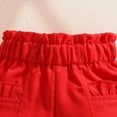 thumbnail image 6 of vigerkar Girls' 2 Pieces Outfits Cute Ruffle Sleeve Top and High Waisted Shorts Set (Red, 18-24 Months), 6 of 9