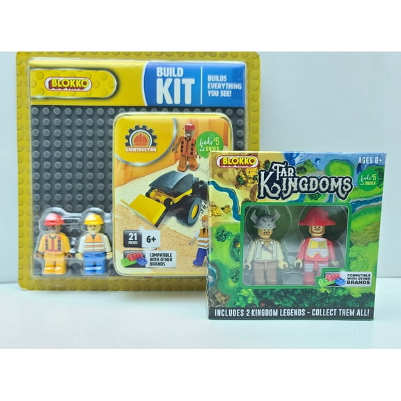 Blokko Construction & Far Kingdoms Building Blocks Kit 23 Pieces