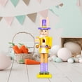 thumbnail image 3 of Easter Bunny Nutcracker Traditional Rabbit Wooden Nutcrackers Easter Wood Decorative Bunny Figurine Ornament for Tabletop Plaque Decor, 3 of 7