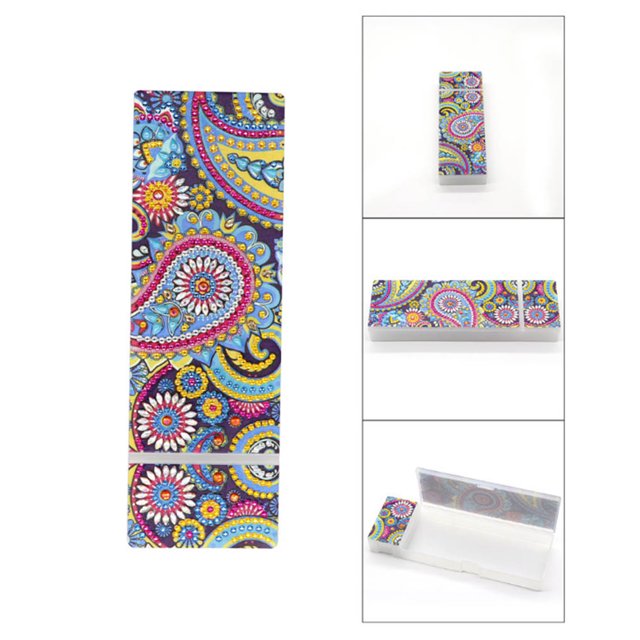 Billuyoard Caja organizadora de plástico DIY 5D Pintura de diamante en forma especial Papelería Caja de lápices Contenedor de joyería Artesanía No.05 Billuyoard HA8872-05B